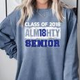 High School Graduation 2018 T-Shirt For Senior Alm18hty Comfort Colors Sweatshirt Blue Jean