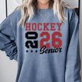 Hockey Senior Night Hockey Senior 2026 Graduation 59 Comfort Colors Sweatshirt Blue Jean