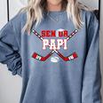 Hockey Senior Papi Graduation Class Of 2026 Kids Comfort Colors Sweatshirt Blue Jean
