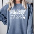Homebody Introvert Cozy Trendy Indoorsy Homebody Comfort Colors Sweatshirt Blue Jean