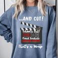 Homeland Security Degree Graduation Film Clapper Comfort Colors Sweatshirt Blue Jean