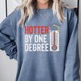 Hotter By One Degree Phd MBA College Graduation Comfort Colors Sweatshirt Blue Jean