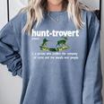 Hunt-Trovert Hunting Hunter Humor Definition Introvert Comfort Colors Sweatshirt Blue Jean Hunt-Trovert Hunting Hunter Humor Definition Introvert Comfort Colors Sweatshirt Blue Jean