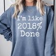 I'm Like 2018 Done Shirt Cool 2018 Graduation Comfort Colors Sweatshirt Blue Jean