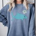 I'm An Introwater Cute Whale I'm An Introvert Comfort Colors Sweatshirt Blue Jean