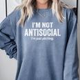 I'm Not Antisocial I'm Just Plotting Saying Introvert Raglan Baseball Tee Comfort Colors Sweatshirt Blue Jean I'm Not Antisocial I'm Just Plotting Saying Introvert Raglan Baseball Tee Comfort Colors Sweatshirt Blue Jean