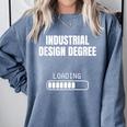 Industrial Degree Loading Student Graduation Comfort Colors Sweatshirt Blue Jean