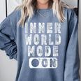 Inner World Mode On Introvert Saying Comfort Colors Sweatshirt Blue Jean Inner World Mode On Introvert Saying Comfort Colors Sweatshirt Blue Jean