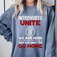 INTP Introverts Unite Anti Social For Men Women Comfort Colors Sweatshirt Blue Jean
