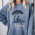 Introvert Alone Is Enough Social Battery Low Antisocial Comfort Colors Sweatshirt Blue Jean Introvert Alone Is Enough Social Battery Low Antisocial Comfort Colors Sweatshirt Blue Jean
