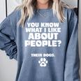 Introvert Animal Dog Owner Comfort Colors Sweatshirt Blue Jean Introvert Animal Dog Owner Comfort Colors Sweatshirt Blue Jean