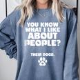 Introvert Animal Dog Owner Comfort Colors Sweatshirt Blue Jean Introvert Animal Dog Owner Comfort Colors Sweatshirt Blue Jean