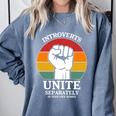 Introvert Antisocial Men Women Kids Boys Girls Comfort Colors Sweatshirt Blue Jean
