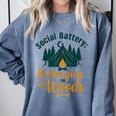 Introvert Camping Social Battery Recharging In The Woods Comfort Colors Sweatshirt Blue Jean Introvert Camping Social Battery Recharging In The Woods Comfort Colors Sweatshirt Blue Jean
