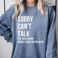 Introvert Can't Talk Reached People Limit For The Week Comfort Colors Sweatshirt Blue Jean