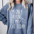 Introvert Cat Lover Kitten Kitty Cat Mom Cat Dad Pet Lover Comfort Colors Sweatshirt Blue Jean Introvert Cat Lover Kitten Kitty Cat Mom Cat Dad Pet Lover Comfort Colors Sweatshirt Blue Jean