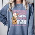 Introvert Guitarist Expressing Words Through Guitar Melody Comfort Colors Sweatshirt Blue Jean Introvert Guitarist Expressing Words Through Guitar Melody Comfort Colors Sweatshirt Blue Jean