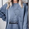 Introvert Health Aware Acceptance Beauty Art Comfort Colors Sweatshirt Blue Jean