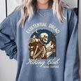 Introvert Hiking Club Antisocial Overthinking Anxiety Comfort Colors Sweatshirt Blue Jean