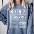 Introvert Label Antisocial Loner Socially Awkward Comfort Colors Sweatshirt Blue Jean Introvert Label Antisocial Loner Socially Awkward Comfort Colors Sweatshirt Blue Jean