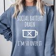 Introvert Life Comfort Colors Sweatshirt Blue Jean Introvert Life Comfort Colors Sweatshirt Blue Jean