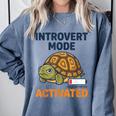 Introvert Mode Activated Low Social Battery Box Turtle Comfort Colors Sweatshirt Blue Jean Introvert Mode Activated Low Social Battery Box Turtle Comfort Colors Sweatshirt Blue Jean