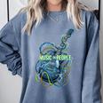 Introvert Music Lover Electric Guitar Rock Comfort Colors Sweatshirt Blue Jean