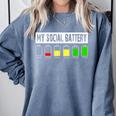Introvert My Social Battery Low Level Graphic Comfort Colors Sweatshirt Blue Jean Introvert My Social Battery Low Level Graphic Comfort Colors Sweatshirt Blue Jean