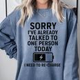 Introvert Sorry I’Ve Already Talked To One Person Today Comfort Colors Sweatshirt Blue Jean Introvert Sorry I’Ve Already Talked To One Person Today Comfort Colors Sweatshirt Blue Jean
