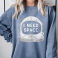 Introvert Space Helmet I Need Space Men Women Comfort Colors Sweatshirt Blue Jean Introvert Space Helmet I Need Space Men Women Comfort Colors Sweatshirt Blue Jean