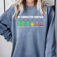 Introvert Tired Battery Comfort Colors Sweatshirt Blue Jean Introvert Tired Battery Comfort Colors Sweatshirt Blue Jean