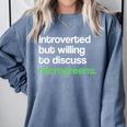Introvert But Willing To Discuss Microgreens Urban Farming Comfort Colors Sweatshirt Blue Jean Introvert But Willing To Discuss Microgreens Urban Farming Comfort Colors Sweatshirt Blue Jean