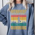Introvert But Willing To Discuss Running Comfort Colors Sweatshirt Blue Jean Introvert But Willing To Discuss Running Comfort Colors Sweatshirt Blue Jean