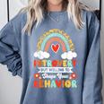 Introvert But Willing To Shape Your Behavior Comfort Colors Sweatshirt Blue Jean