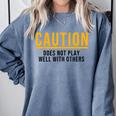 Introverted Does Not Play Well Competitive Athletic Comfort Colors Sweatshirt Blue Jean Introverted Does Not Play Well Competitive Athletic Comfort Colors Sweatshirt Blue Jean