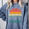 Introverted But Willing To Discuss Cats Comfort Colors Sweatshirt Blue Jean
