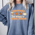 Introverted But Willing To Discuss Football Fall Comfort Colors Sweatshirt Blue Jean