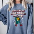 Introverted But Willing To Discuss Video Games Introvert Comfort Colors Sweatshirt Blue Jean Introverted But Willing To Discuss Video Games Introvert Comfort Colors Sweatshirt Blue Jean