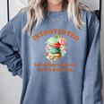 Introvert's Passion For French Patisserie Macarons Comfort Colors Sweatshirt Blue Jean