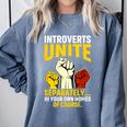Introverts Unite Introvert Antisocial Anti Social Comfort Colors Sweatshirt Blue Jean Introverts Unite Introvert Antisocial Anti Social Comfort Colors Sweatshirt Blue Jean