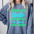 Introverts Unite Introvert Antisocial Sarcasm Anti Social Comfort Colors Sweatshirt Blue Jean