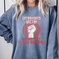 Introverts Unite Introverting Introverts At Home Comfort Colors Sweatshirt Blue Jean Introverts Unite Introverting Introverts At Home Comfort Colors Sweatshirt Blue Jean