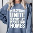 Introverts Unite Separately In Your Own Homes Comfort Colors Sweatshirt Blue Jean Introverts Unite Separately In Your Own Homes Comfort Colors Sweatshirt Blue Jean