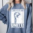 Introverts Unite Separately In Your Own Homes Introvert Comfort Colors Sweatshirt Blue Jean Introverts Unite Separately In Your Own Homes Introvert Comfort Colors Sweatshirt Blue Jean