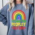 It's Way Too Peopley Outside Anti Social Introvert Comfort Colors Sweatshirt Blue Jean