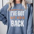 I’VE GOT MY OWN BACK INTROVERT Words On Back Comfort Colors Sweatshirt Blue Jean I’VE GOT MY OWN BACK INTROVERT Words On Back Comfort Colors Sweatshirt Blue Jean