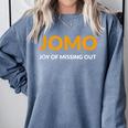 JOMO Joy Of Missing Out Introvert Comfort Colors Sweatshirt Blue Jean JOMO Joy Of Missing Out Introvert Comfort Colors Sweatshirt Blue Jean