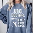 Juris Doctor Of Jurisprudence Law School Graduation Comfort Colors Sweatshirt Blue Jean