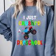 I Just Crushed Preschool Monster Graduation Comfort Colors Sweatshirt Blue Jean