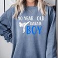 Karate Boy 10 Year Old Kids Shirt Graduation Comfort Colors Sweatshirt Blue Jean